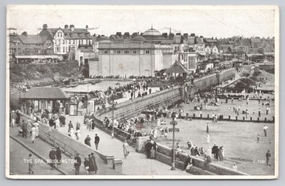 The Spa, Bridlington - Valentines Pub, Menge am Meer, Mitte 20 Jh Foto
