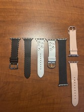 4 Apple Watch Bands- Kate Spade, Leather, Leather , Kate Spade Silicone, Braided