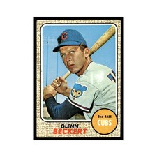 Glenn Beckert 1968 Topps (damaged) #101 Chicago Cubs Baseball Card Poor