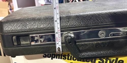 🚨VINTAGE Samsonite Delegate Aktentasche Hartschalenkoffer abschließbar schwarz - ohne Schlüssel geöffnet - Bild 9 von 11