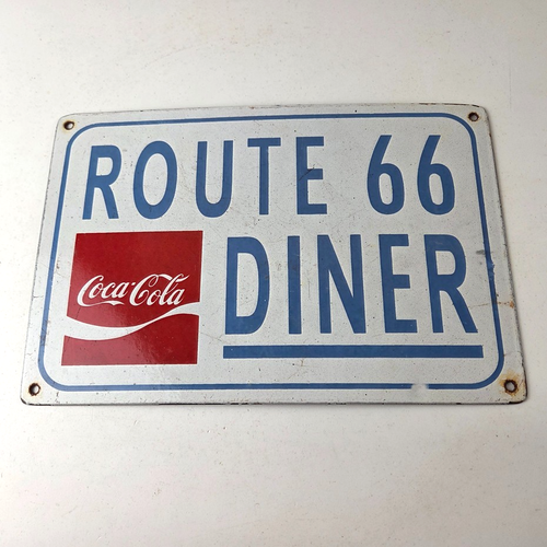 Vintage Route 66 Porzellanschild - Coca Cola Gas Pump Soda Diner Schild - Bild 14 von 14
