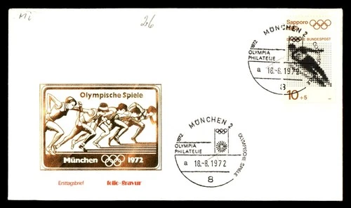 Mayfairstamps Germany FDC 1972 Olympics Skiier Sapporo First Day Cover aaw_92065