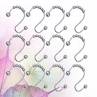 12pcs Shower Curtain Hooks Roller Beads Hooks creative curtain hook