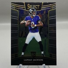 2018 Lamar Jackson Panini Select #70 Concourse Level Rookie Card RC. rookie card picture