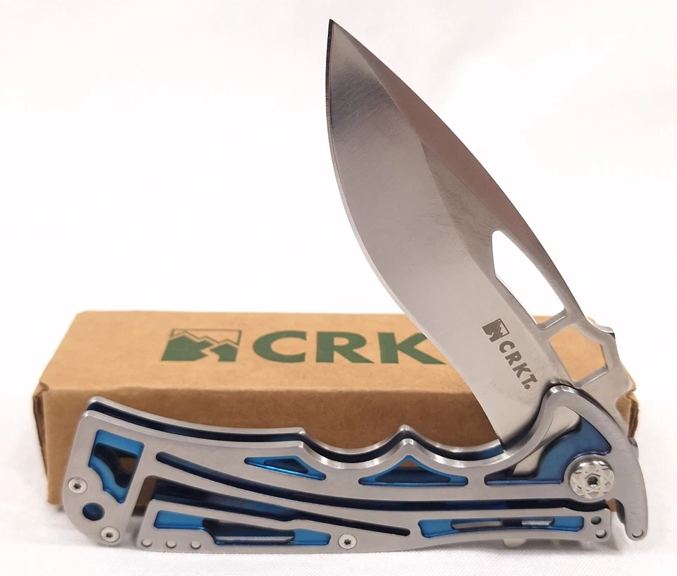 Faca dobrável aposentada CRKT 5250 Nirk Tighe ponta solta borda lisa bloqueio 3,875" - Imagem 2 de 4