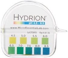 Micro Essential Lab 2210 Plastic Hydrion Vivid Short Range pH Test Paper Disp...