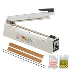 VEVOR 12" Aluminum Hand Impulse Heat Sealer Machine Poly Plastic Bags Sealing