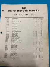 Mcculloch Interchangeable Parts List D30, D36, 1-40, 1-50  Folder 2