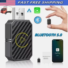 2 in 1 MiniUSB Car Play Wireless Adapter for iPhone iOS 10+/Android 11+ No Delay