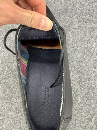 LLOYD Valmary Men's Lace Up Shoes Business Derby Black Sz 7.5 - Picture 8 of 8