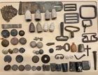 Dug Pre & Civil War Relic Lot Buckle Bullet Badge & Buttons  Ft. Fillmore NM