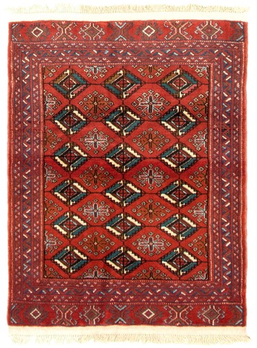 Traditional Vintage Hand-Knotted Carpet 3'7" x 4'7" Wool Area Rug