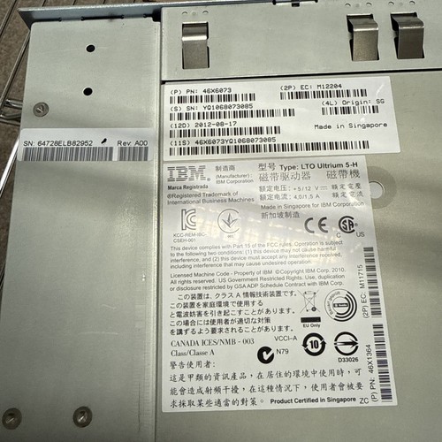 Lecteur de bande DELL 676R6 0676R6 LTO5 HH SAS TL2000 TL4000 46X6073 46X1939 46X1364 - Photo 4/4