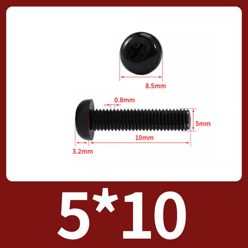 Nylon Phillips Pan Head Machine Screws Black/White Round Head Bolts M2-M8 - Picture 104 of 134