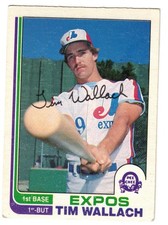 1982 O-Pee-Chee OPC Tim Wallach Rookie Card #191 Montreal Expos. rookie card picture