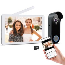 Wireless Video Doorbell Intercom System, Smart Doorbell Camera with Monitor, ...