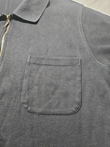 Vintage Eddie Bauer Shirt Womens Large Black Golf Polo Full Zip Pocket Casual 90 - Picture 5 of 13