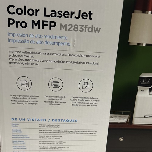 HP Color LaserJet Pro MFP M283fdw Printer NEW SEALED Free Shipping - Picture 3 of 6