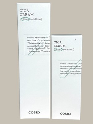COSRX Cica Cream & Cica Serum Set - Soothing Skincare Duo