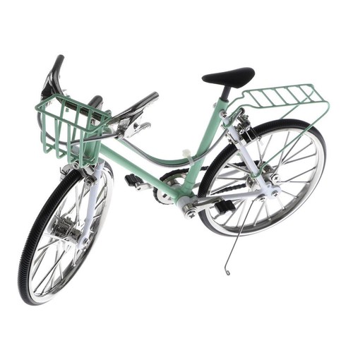 1:10 Alloy Diecast Bike Dutch Style Bicycle Model MY-0056-5, Green - Picture 3 of 5