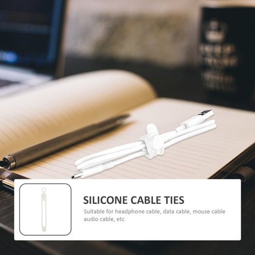 16 Pcs Wire Handler Ties Travel Silicone Cable Straps Cord Organizer - Afbeelding 12 van 12