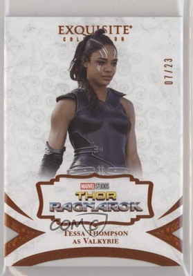 2021 Upper Deck Marvel Diamant Noir Orange 7/23 Tessa Thompson dans le mode rôle de Valkyrie he7