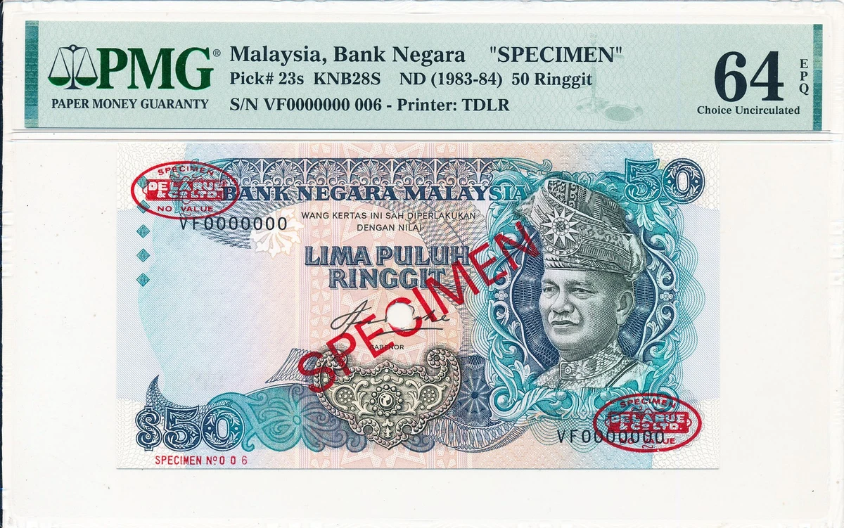 Malaysian Paper Money Specimens for sale | eBay