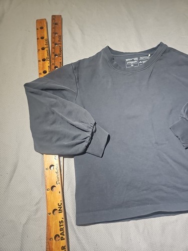 Patagonia Organic Cotton Cropped Sweatshirt Womens Medium Blue Casual - Picture 4 of 11