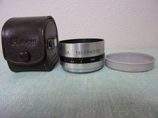 Vintage Ricoh Aux Wide-Angle Lens 1:1.9 4.5cm with Leather Case Made In Japan