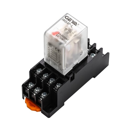 GEYA DC12/24V AC12/24V AC220V 8/14 timón lateral 4PDT electroimanes y toma de corriente - Imagen 26 de 36