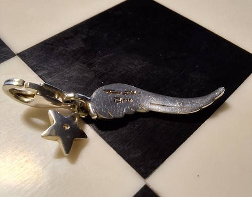 Thomas Sabo Engel Himmel Fee Flügel 🪽 kleiner Stern CZ Silber Charm Anhänger - Bild 4 von 5