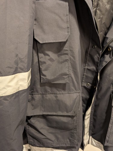 Newport Harbor Men's 5XL Navy Blue Uniform Raincoat Jacket (with Removable Hood) - Picture 6 of 24