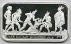 Jane McCrae Murdered July 27, 1777 Columbia Mint .999 Fine Silver 1 oz Bar