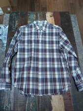 J. CREW Blue White Plaid Shirt, L, 100% Cotton, Worn once, Great everyday shirt