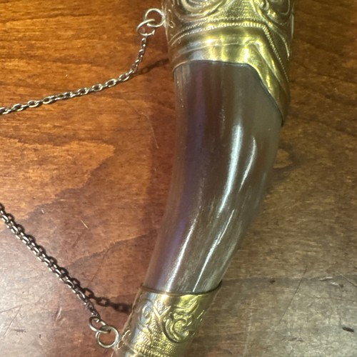 buffalo horn golden cup alcohol viking drinking dishes eco souvenir american  - Picture 5 of 14