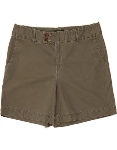 EDDIE BAUER Womens Mercer Fit Casual Shorts US 10 Large W33 Green Cotton CF10