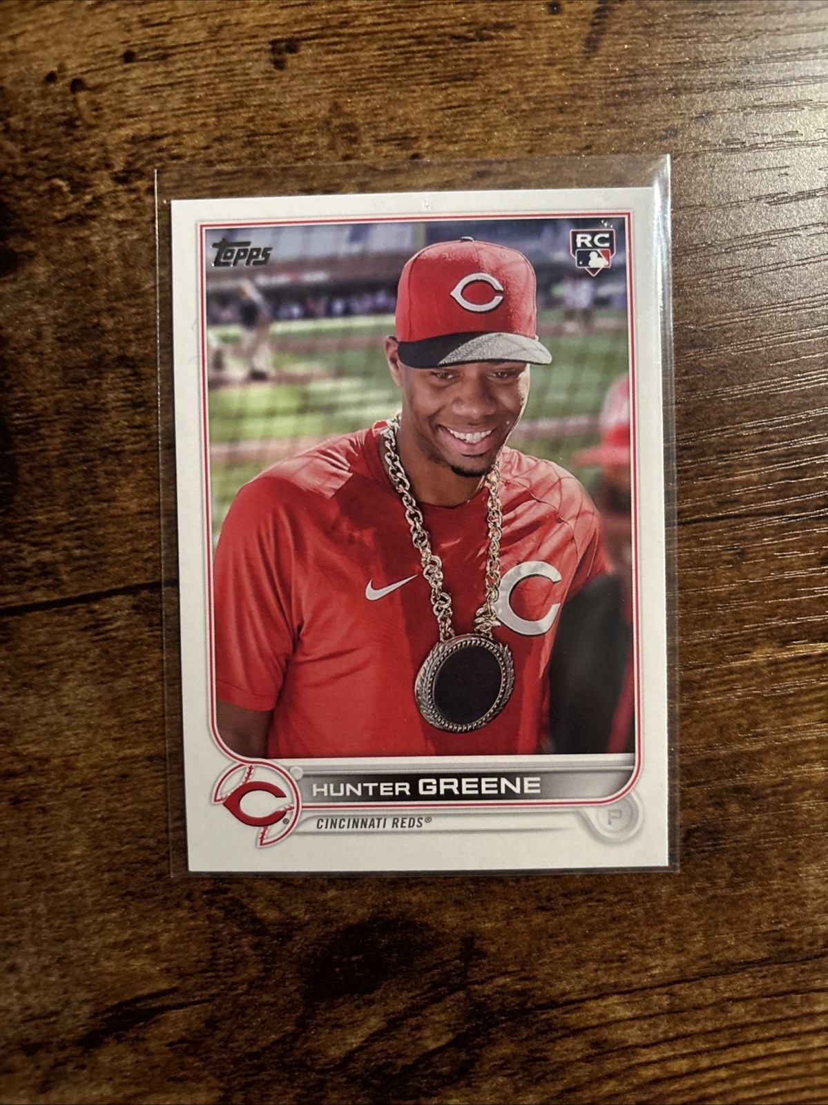 2022 Topps Update Series Hunter Greene #US160 Photo Variation SP RC