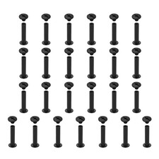 25set Phillips Chicago Screw M5x25mm Binding Post Screw, Black