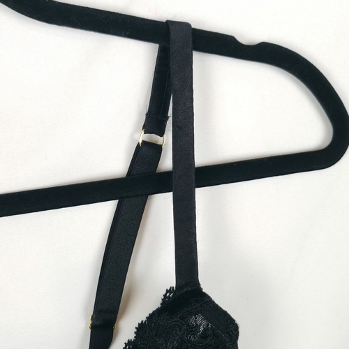 Victorias Secret Demi Bra 32DDD Unlined Sheer Lace Mesh Underwire Black - Imagen 5 de 12
