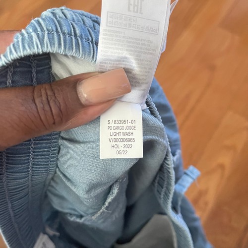 Gap Kids Cargo Joggers Girls XXL Blue Chambray Casual Cotton - Picture 6 of 6