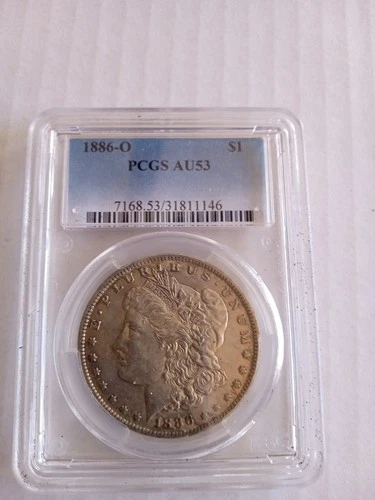 1886-O Morgan Silver Dollar PCGS AU53