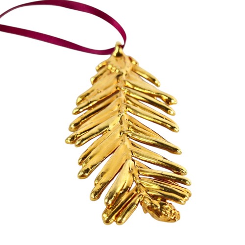 Mark Colorado reifer 24k vergoldeter Weihnachtsbaum Kiefer Nadel Ornament Anhänger - Bild 2 von 12