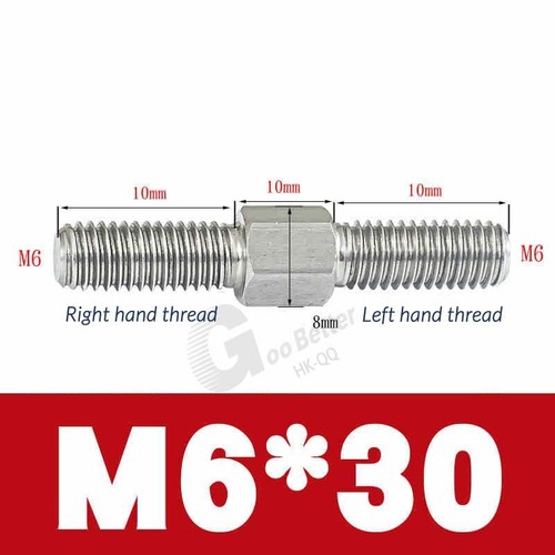 M4-M16 Left and Right Thread Double End Studs Bolt Screw Rod A2 Stainless Steel - Picture 31 of 91