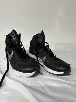 Nike Lunar Hyperquickness Black Metallic Silver 652777-004 High Top  mens 9