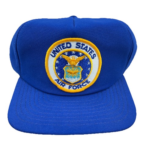 Vintage United States Air Force Mütze Cap Snapback Blau Trucker Patch USA 90s