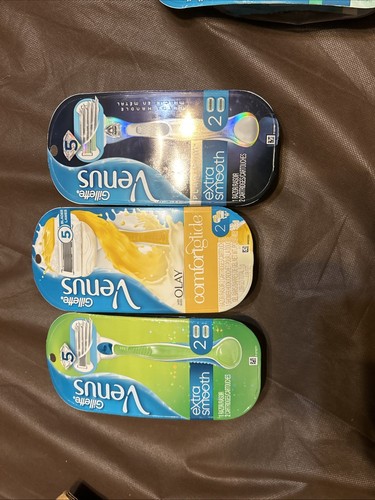 5 Packs Gillette Venus Razor Handle + 2 Cartridges extra smooth & comfortglide - Picture 5 of 16