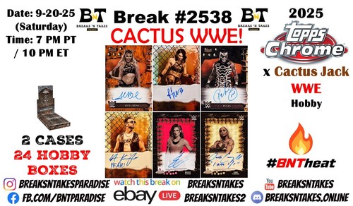 DAMIAN PRIEST 2025 Topps Chrome WWE Cactus Jack 2 CASE 24 BOX Break #2538