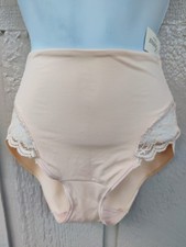 Soma Panty Vanishing Tummy High Waist Brief With Lace in Light Nude,Size S, NWT