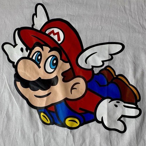 T-shirt grafica rara Puma x Nintendo Super Mario 64 taglia XL bianca - Foto 2 di 13