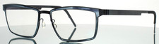LINDBERG Strip 9727 Col U16 Steel Grey Mens Rectangle Eyeglasses 55-18-135 B:35